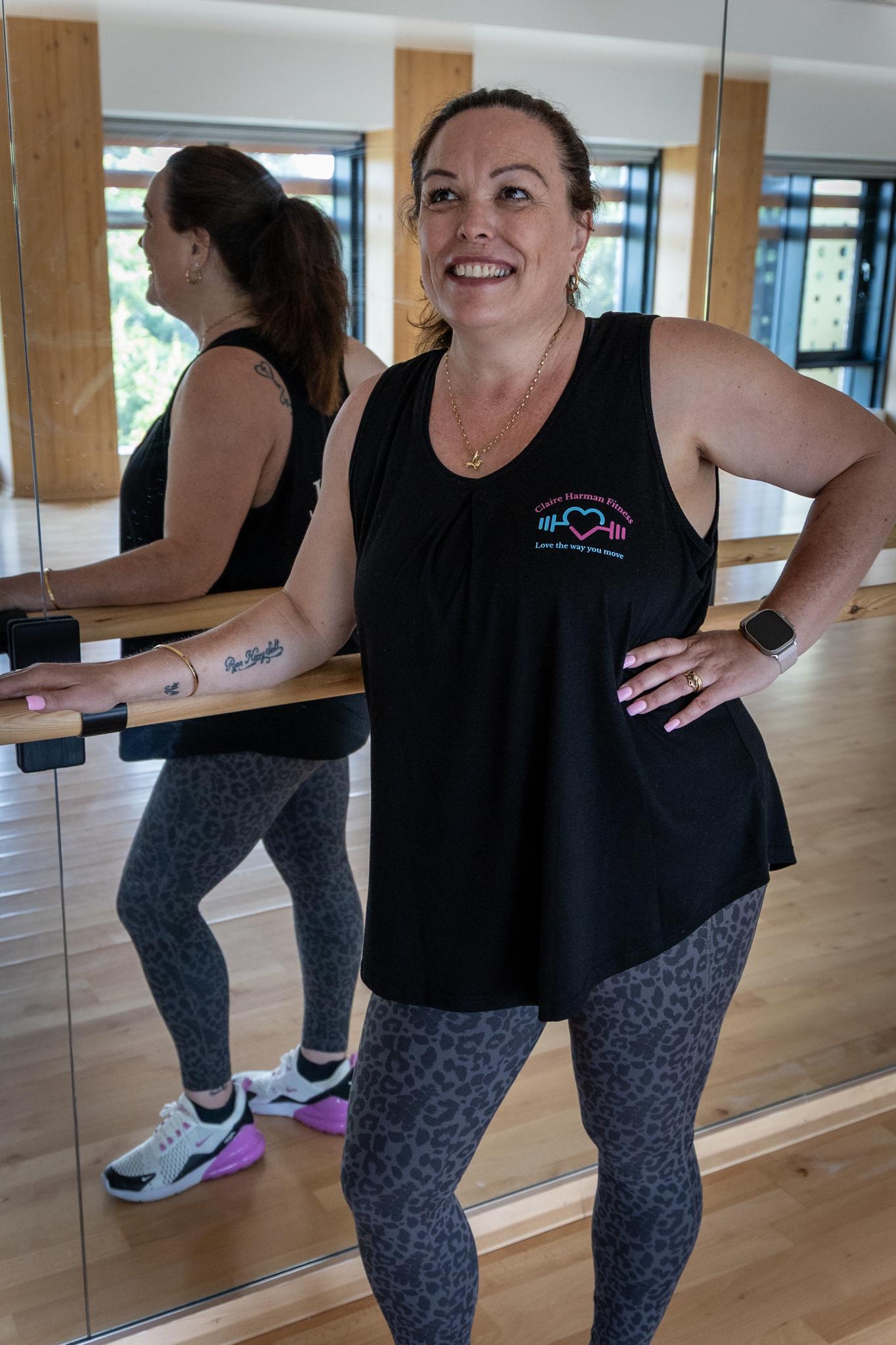 Claire smiling after training